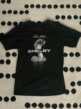 Shelby Mustang T Shirt Black Men S Cobra Logo Classic Car Ford Racing